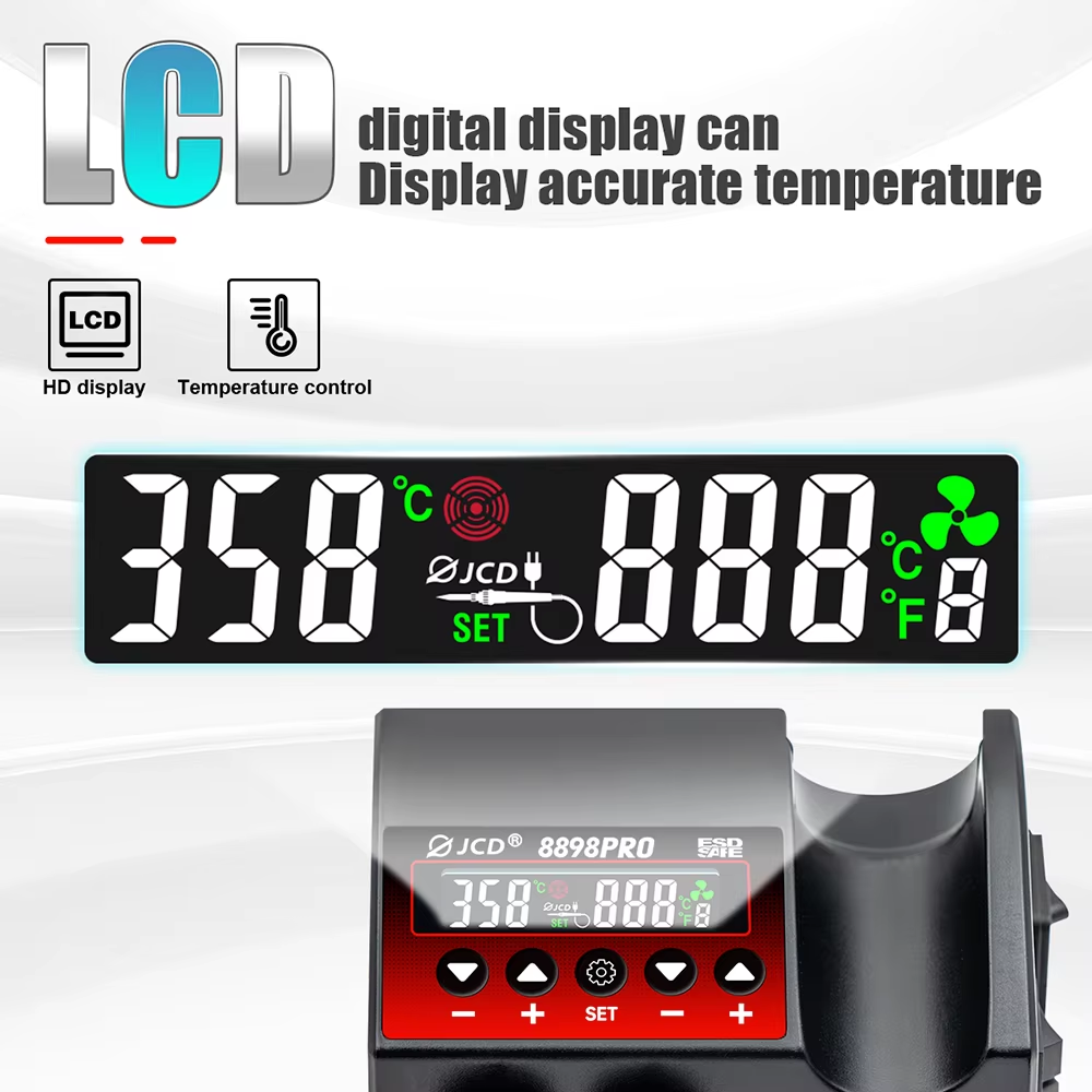 JCD New Upgrade 2 IN 1 Solderi - огляд і ціна 2 In 1 Soldering Rework Station 750W